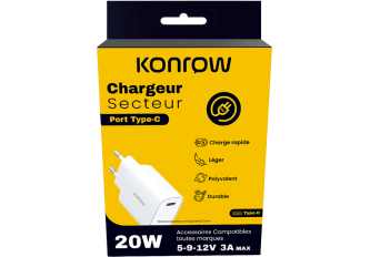 Chargeur Type-C 20W KONROW