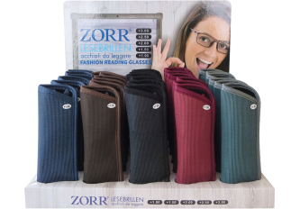 Display 30 lunettes loupe ZORR + étuis