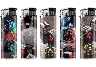 B.50 briquets PIEZO LUX CASINO