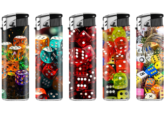 B.50 briquets PIEZO LUX DICE