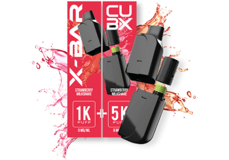 Lot 5 recharges CUB-X de 2 pods  Milkshake Fraise 10mg
