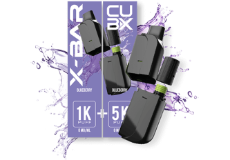 Lot 5 recharges CUB-X de 2 pods Myrtille 10mg