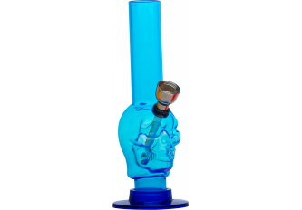 Pipe à eau acrylique SKULL bleu