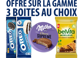 Offre sur la gamme BISCUITS 3 boites