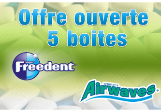 Ofrre ouverte FREEDENT 5 boites