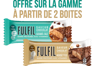 Offre sur la gamme barres protéinées FUFIL 2 boites