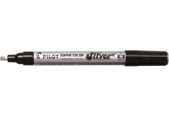 B12 PILOT SUPER COLOR pointe large ARGENT
