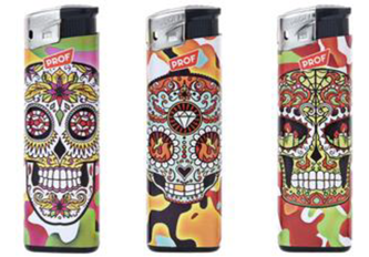 B.50  briquets  PIEZO PROF Color skull