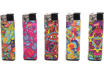 B.50 briquets PIEZO PROF HIPPIE