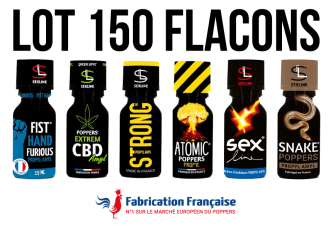 Lot 150 poppers 15ml - 6 références