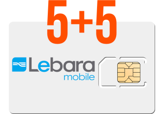 Lot 5+5 Cartes SIM LEBARA