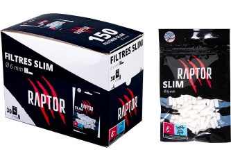 B.30 sachets 150 filtres slim RAPTOR