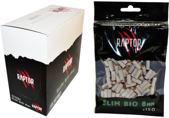 B.50 sachets 150 filtres slim BIO RAPTOR