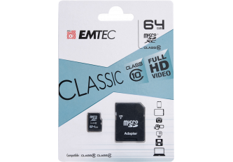 Carte Micro SD CL10 64go EMTEC