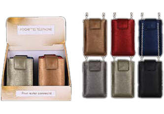 Présentoir 12 pochettes téléphone 12.5x20.5cm