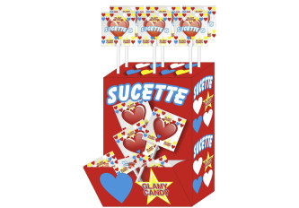 B.80 SUCETTES COEUR CERISE