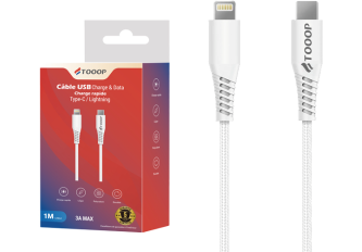 Câble type-c > lightning 1m TOOOP