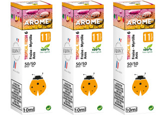 3xFL TROPICAL 6 FRAISE MYRTILLE 11MG