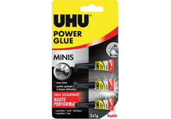 Blister power glue UHU 3x1gr
