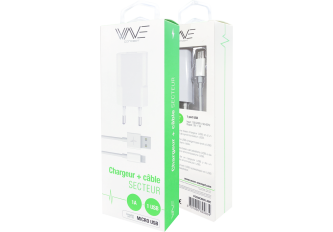 Chargeur secteur + câble micro-usb