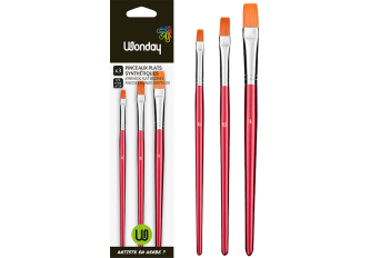 Sachet 3 pinceaux brosse