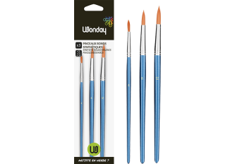 Sachet 3 pinceaux ronds