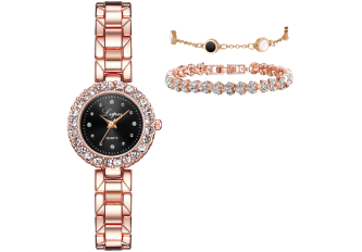 Montre rose gold + 2 bracelets