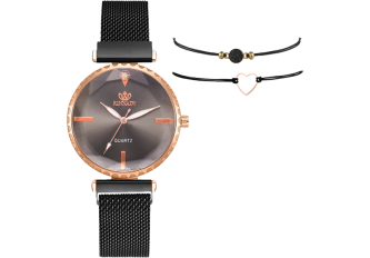 Montre noir/rose GOLD + 2 braceletes