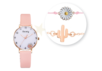 Montre rose gold + 2 bracelets